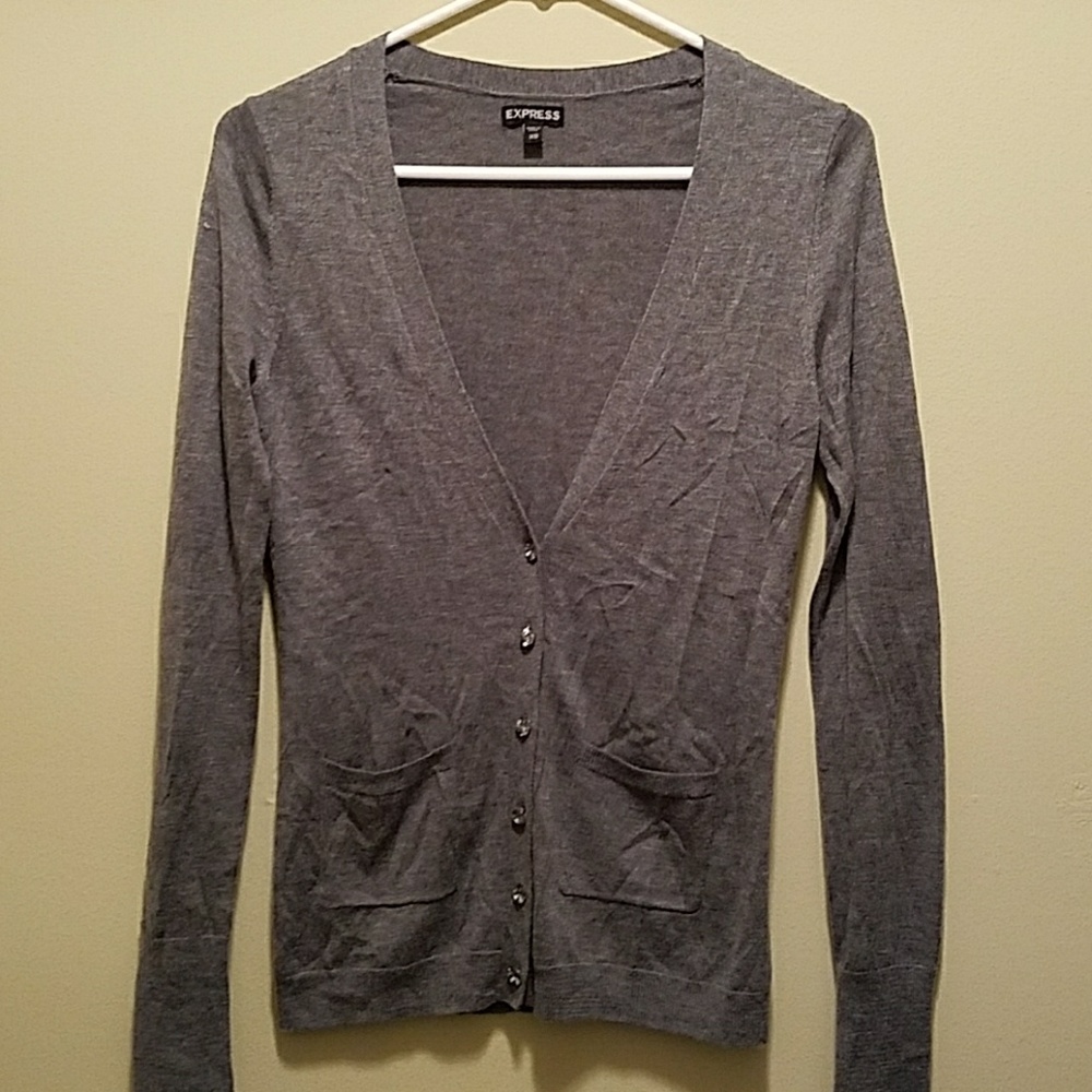 Express cardigan with crystal buttons